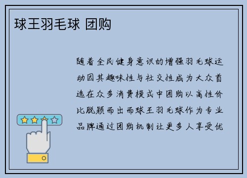 球王羽毛球 团购